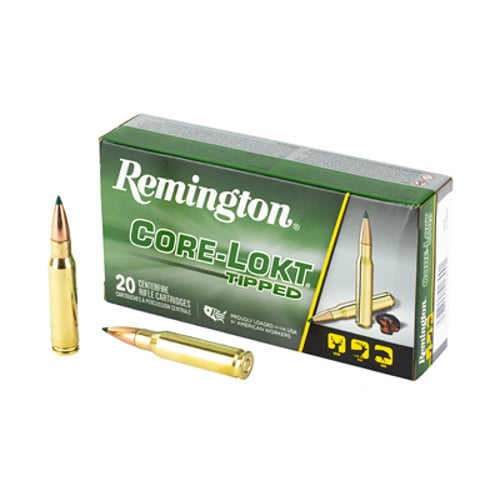 REMINGTON Core-Lokt Tipped 308 Win 150 gr Ammunition | 20 Rounds for sale at KYGUNCO.