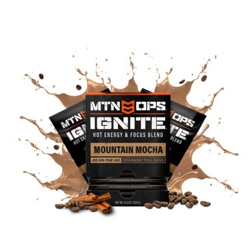 MTN OPS Hot Ignite - Mountain Mocha Trail Pack (20 Pack) for sale at KYGUNCO.