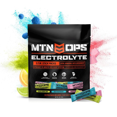 MTN OPS Electrolytes STM Stick Packs (30 Pack) for sale at KYGUNCO.