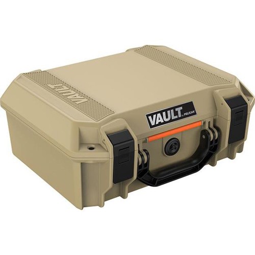 PELICAN V200 Vault Medium Pistol Case Tan for sale at KYGUNCO.