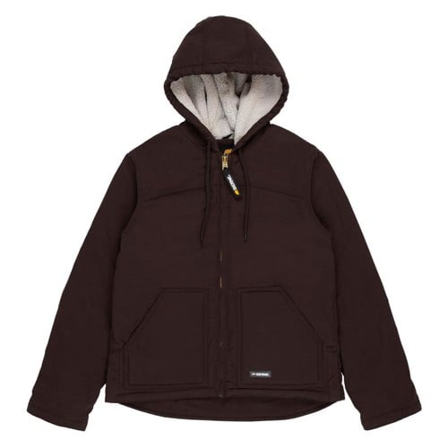 BERNE WORKWEAR Ladies Softstone Hooded Coat Dark Brown for sale at KYGUNCO.