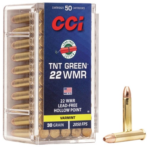 CCI TNT Green 22 WMR 30gr Hollow Point Ammunition | 50 Rounds for sale at KYGUNCO.