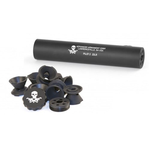 AAC (ADVANCED ARMAMENT) Pilot2 .22LR Silencer- 1/2-28 for sale at KYGUNCO.