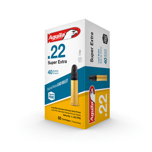 AGUILA AMMO 22 LR 40gr Super Extra Solid Point Ammunition | 50 Rounds for sale at KYGUNCO.