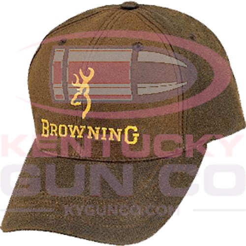 BROWNING Dura-Wax w/Corporate Logo Brown Ballcap for sale at KYGUNCO.
