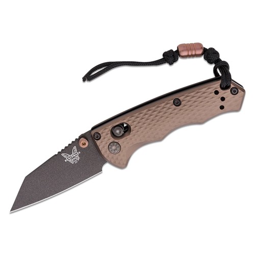 BENCHMADE Full Immunity AXIS Folding Knife 2.49" Wharncliffe Blade | FDE Billet Handles for sale at KYGUNCO.