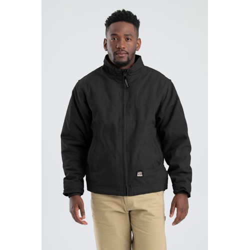 BERNE WORKWEAR Flagstone Flannel Lined Duck Jacket Blk Plus Size for sale at KYGUNCO.
