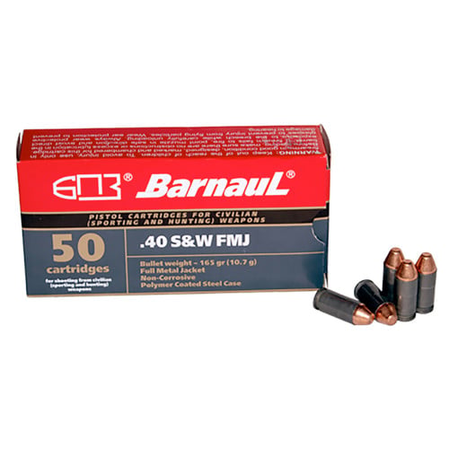 BARNAUL AMMO 40 SW 165Gr FMJ Zinc Steel Case 50rd for sale at KYGUNCO.
