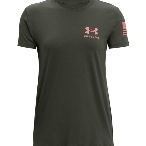 UNDER ARMOUR Women's UA Freedom Banner T-Shirt (Green-Pink) for sale at KYGUNCO.