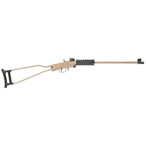 CHIAPPA FIREARMS Little Badger 22 LR 16.5" Single Shot Rifle - Desert Sand / Folding for sale at KYGUNCO.