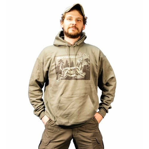 KYGUNCO KyGunCo Deer Jumping Hoodie Fatigue Green for sale at KYGUNCO.
