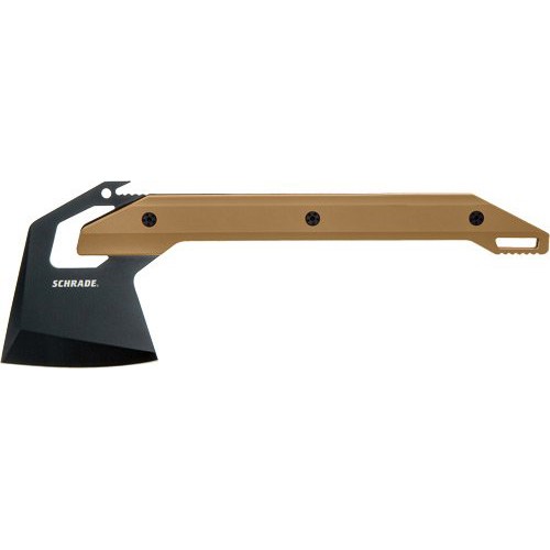 SCHRADE 12" Frontier Axe w/ Lanyard Hole & Sheath - Black / Tan for sale at KYGUNCO.