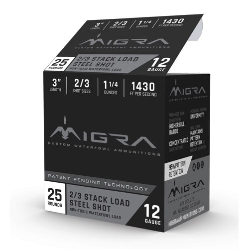 MIGRA AMMO 12Ga 3" Steel Shot -Staxd Load 2-3 Shot for sale at KYGUNCO.