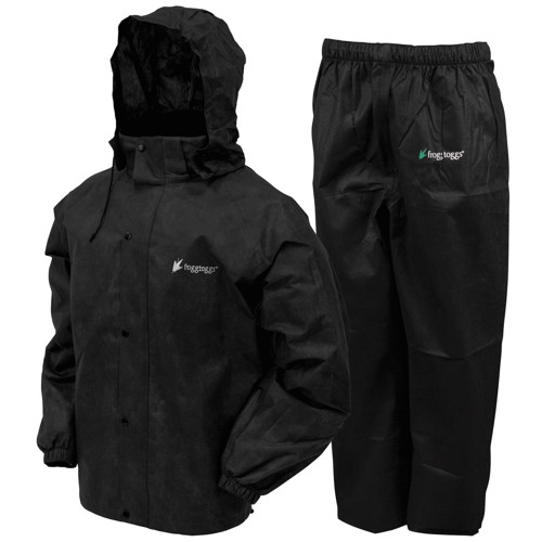 FROGG TOGGS Men's Classic All-Purpose Rain Suit Black/Black for sale at KYGUNCO.
