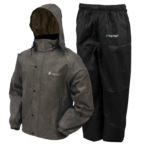 FROGG TOGGS Men's Classic All-Purpose Rain Suit Stone/Blk Plus for sale at KYGUNCO.
