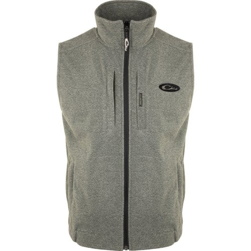 DRAKE Heather Windproof Layering Vest Gray Heather for sale at KYGUNCO.