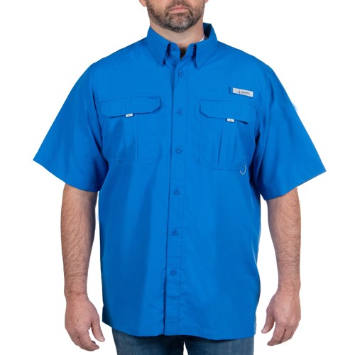 HABIT Fourche Mountain River Shirt SS Marlin Blue for sale at KYGUNCO.