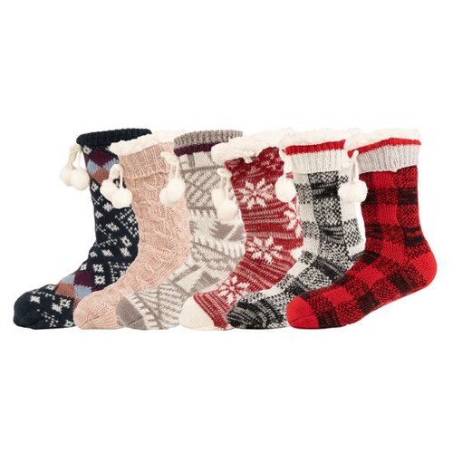 TERRAMAR Slipper Sock 6pk Assorted for sale at KYGUNCO.