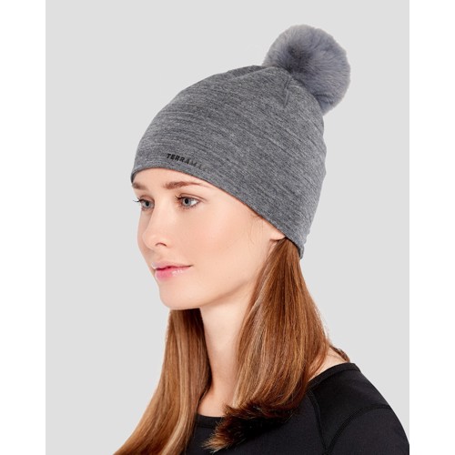 TERRAMAR 2.0 Women's Ultra Merino Hat Charcoal Heather for sale at KYGUNCO.