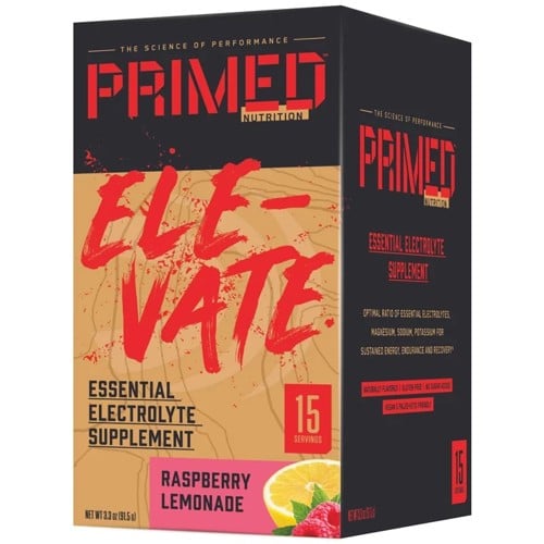 PRIMED NUTRITION ELE-VATE Raspberry Lemonade Essential Electrolyte Supplement - 15 Count for sale at KYGUNCO.
