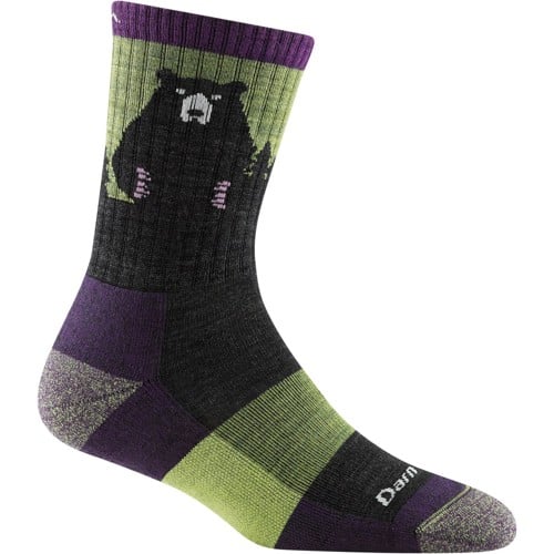 DARN TOUGH VERMONT Bear Town Micro Crew Lightweight with Cushion Lime for sale at KYGUNCO.