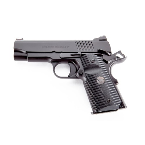 WILSON COMPACT ACP Compact 1911 9mm 4" 8rd Pistol - Black / G10 Grips for sale at KYGUNCO.