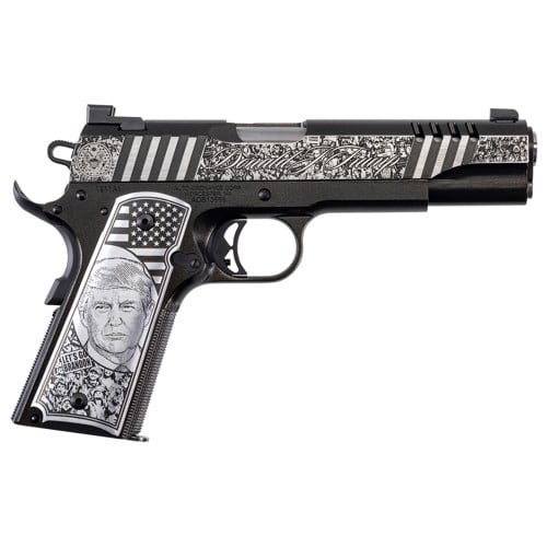 AUTO-ORDNANCE 1911 Trump Rally Cry 45 ACP 5" 7rd - Donald J Trump Engraving for sale at KYGUNCO.
