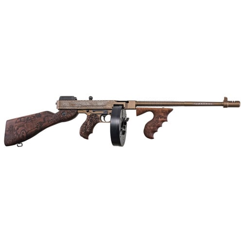 AUTO-ORDNANCE Bootlegger 1927A-1 45 ACP 16.5" 50rd - Engraved Walnut for sale at KYGUNCO.