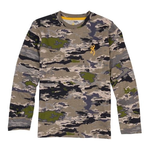 BROWNING Youth Wasatch Long Sleeve Shirt - ORVIX Camo for sale at KYGUNCO.