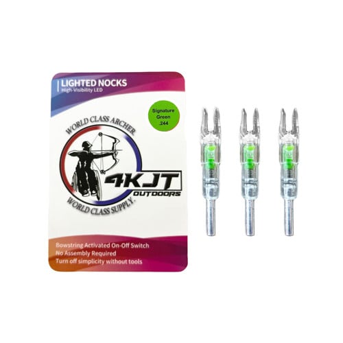 4KJT OUTDOORS Lighted Nock .244 Green for sale at KYGUNCO.