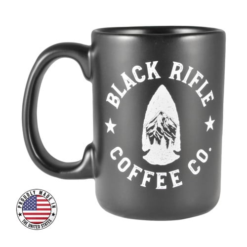BLACK RIFLE COFFEE Arrowhead Ceramic Mug Black for sale at KYGUNCO.