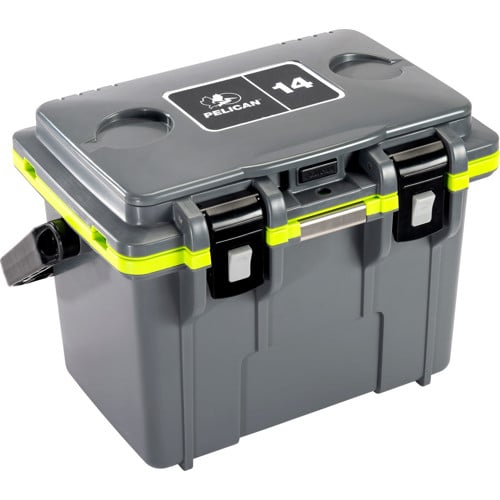 PELICAN IM 14Qt Elite Cooler Dark Gray/EGRN for sale at KYGUNCO.