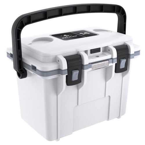 PELICAN 14Qt Elite Cooler - White/Gray for sale at KYGUNCO.