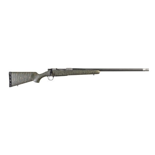 CHRISTENSEN ARMS Ridgeline 6.5 PRC 24" 4rd Bolt Rifle w/ Threaded Barrel - Green & Black Webbing for sale at KYGUNCO.