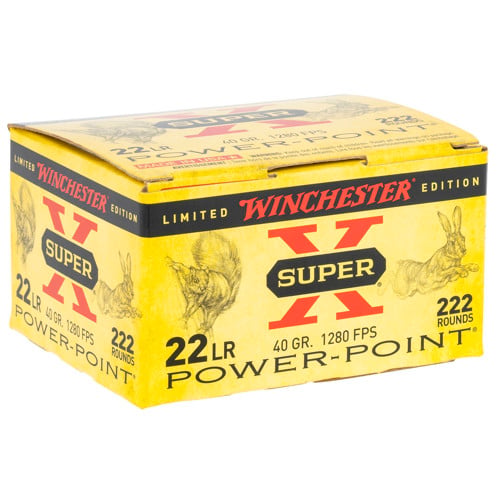WINCHESTER Super-X Power-Point 22LR 40gr Hollow Point Ammunition | 222 Rounds for sale at KYGUNCO.