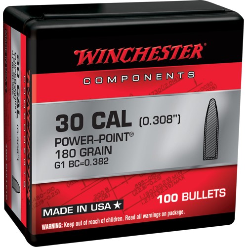 WINCHESTER AMMO Reloading Bullets 308 Win 180 Grain 100rd for sale at KYGUNCO.