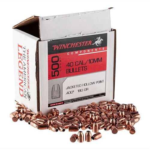WINCHESTER AMMO Reloading Bullets JHP 40 SW  180 Grain 500rd for sale at KYGUNCO.
