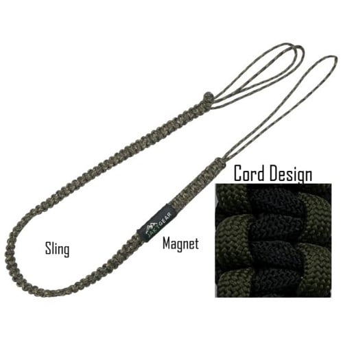 JAKT GEAR My Sling-A-Ling Magnetic Paracord Bow Sling | Black & Olive Drab for sale at KYGUNCO.