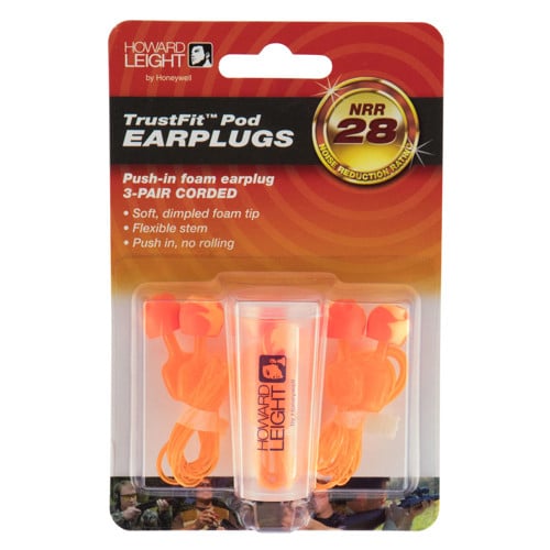 HOWARD LEIGHT TrustFit Pod Corded Push-In Foam Earplug 3pk Case for sale at KYGUNCO.