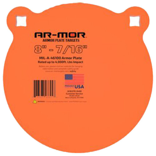 AR-MOR 8" - 7/16" Steel Gong Target - Orange for sale at KYGUNCO.