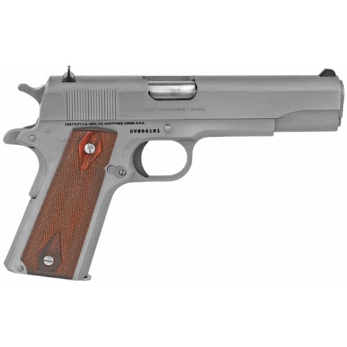 COLT Government 1911 38 Super 5" 9rd Pistol | Stainless for sale at KYGUNCO.