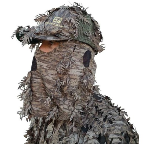 QUIKCAMO 3D Leafy Mesh Back Cap w/Face Mask Front Mode MONB for sale at KYGUNCO.
