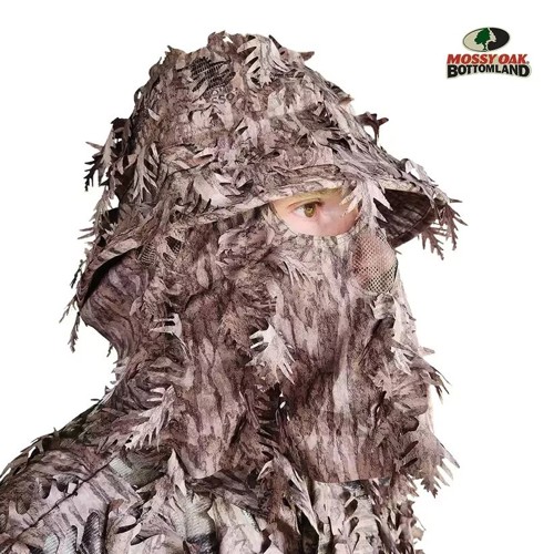 QUICKCAMO 2-in-1 3D Leafy Face Mask & Bucket Hat (OSFM) | Mossy Oak Bottomland for sale at KYGUNCO.
