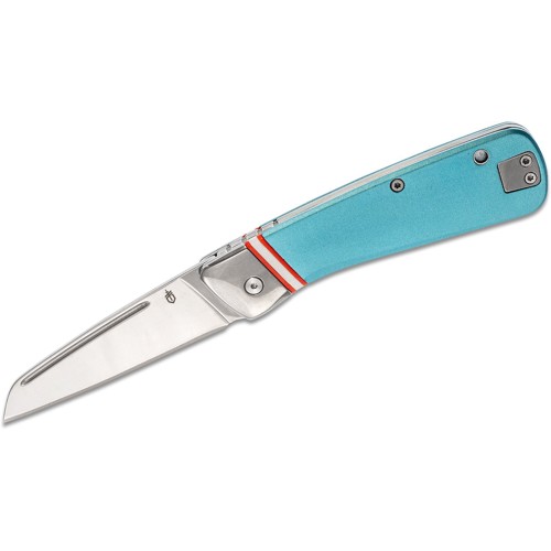 GERBER KNIVES Straightlace Slip Joint Folding Knife 2.9" Sheepsfoot Blade w/ Blue Aluminum Handles for sale at KYGUNCO.