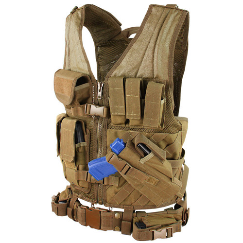 CONDOR OUTDOOR Cross Draw Vest - Coyote Brown for sale at KYGUNCO.