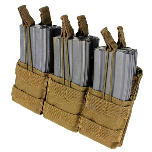 CONDOR OUTDOOR Triple Stacker M4 Mag Pouch Coyote Brown for sale at KYGUNCO.
