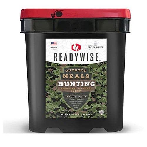READY WISE Hunting Bucket Cook-in-Pouch Meals (Breakfast & Entree Kit) - 37.5 Servings for sale at KYGUNCO.