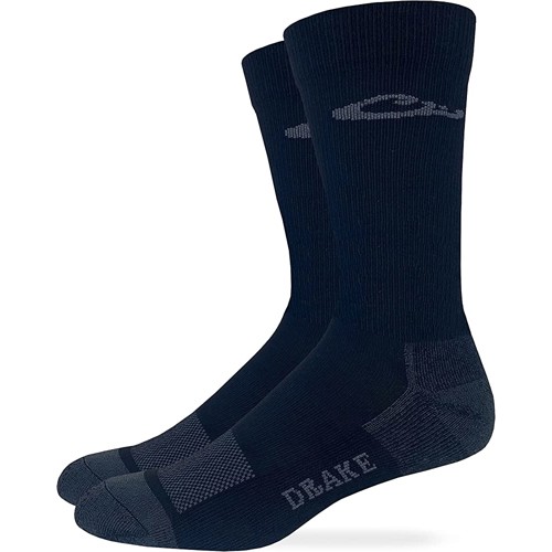 DRAKE Men's Ultra-Dri Casual Crew Sock - Black w/ Logo for sale at KYGUNCO.