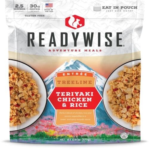 READY WISE Treeline Teriyaki Chicken & Rice - 2.5 Serving / 6 Oz for sale at KYGUNCO.