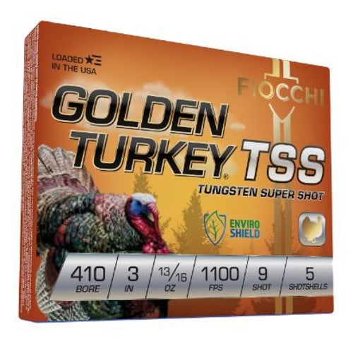 FIOCCHI 410Ga Golden Turkey Tungsten TSS 3" 9 Shot 5rd for sale at KYGUNCO.
